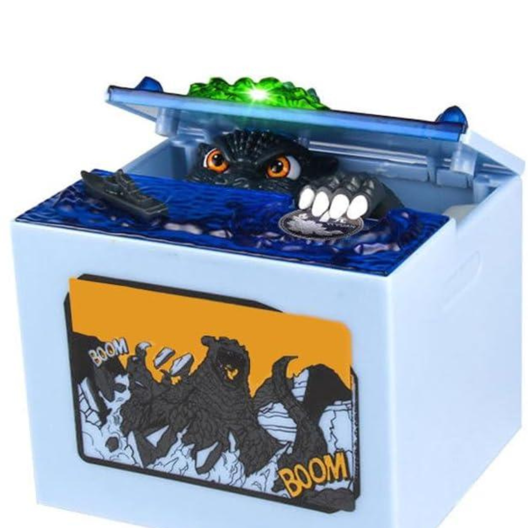 Dinosaur Piggy Bank Stealing Coin Musical
