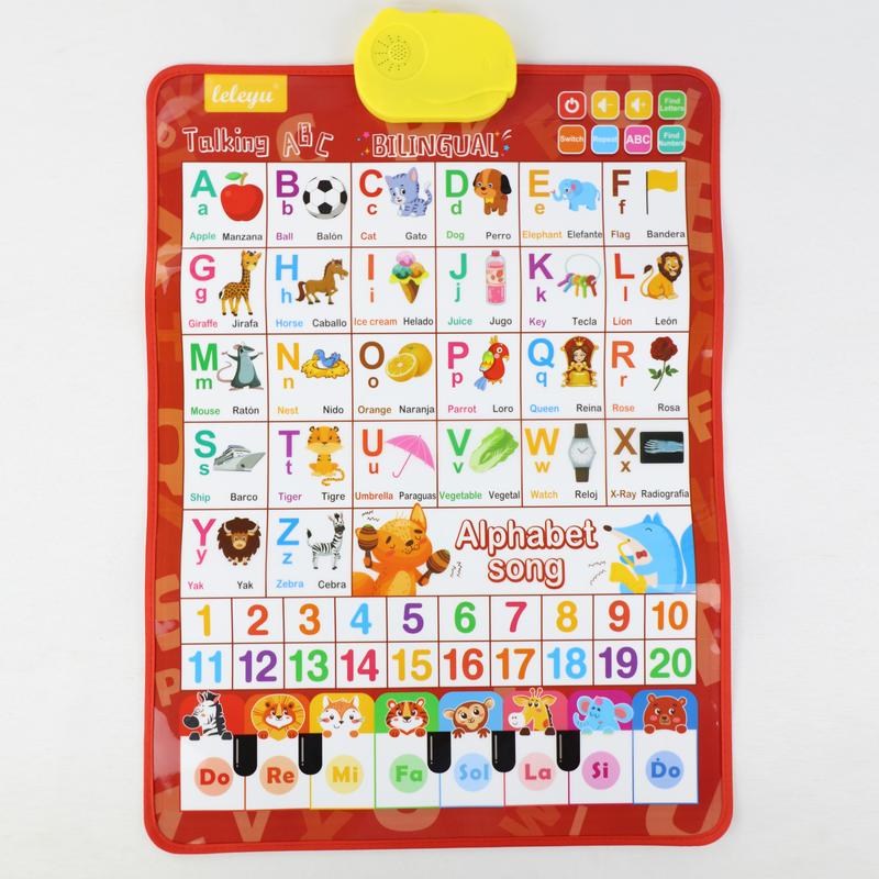Kids' English-Spanish Alphabet Wall Chart