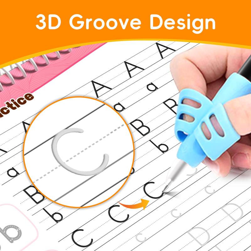 6 Reusable Grooved Handwriting Workbook for Kids