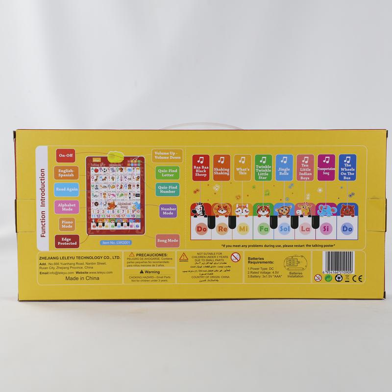 Kids' English-Spanish Alphabet Wall Chart