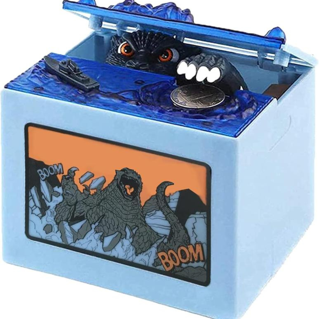 Dinosaur Piggy Bank Stealing Coin Musical