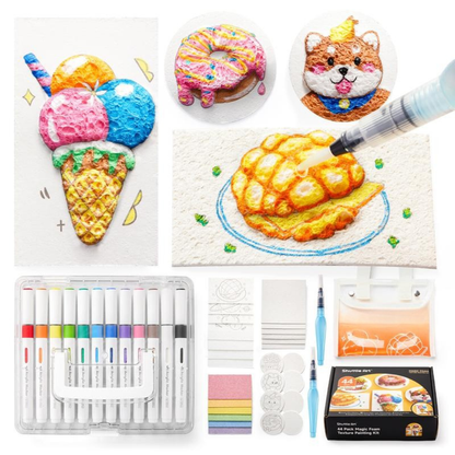 44 Pcs Magic Foam Texture Painting Kit