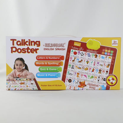 Kids' English-Spanish Alphabet Wall Chart