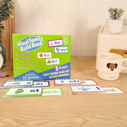 30 Phonics Word Family Build Book