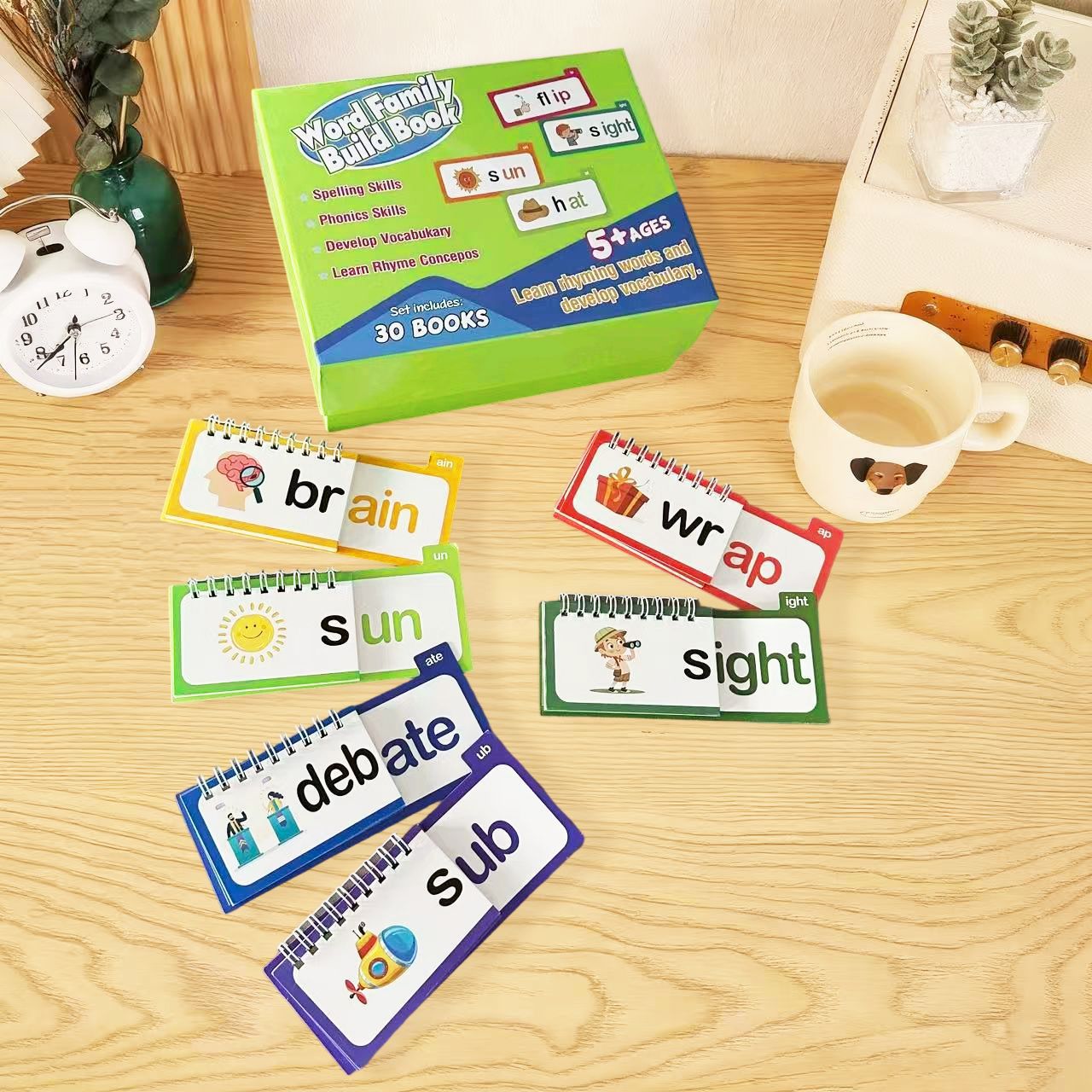 30 Phonics Word Family Build Book