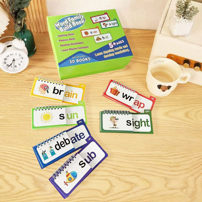 30 Phonics Word Family Build Book