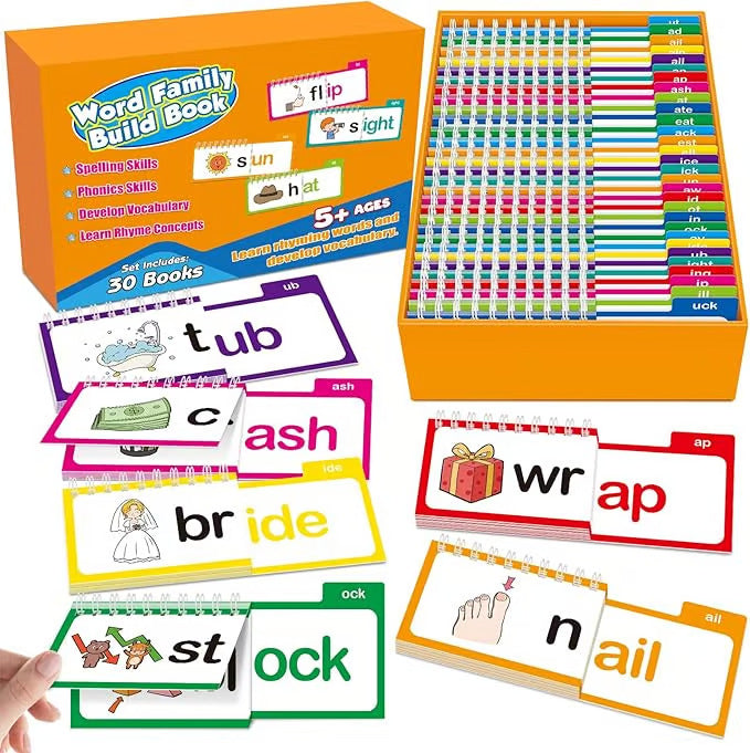 30 Phonics Word Family Build Book