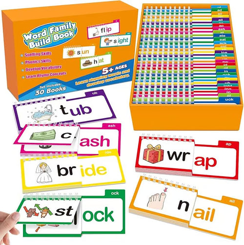 30 Phonics Word Family Build Book