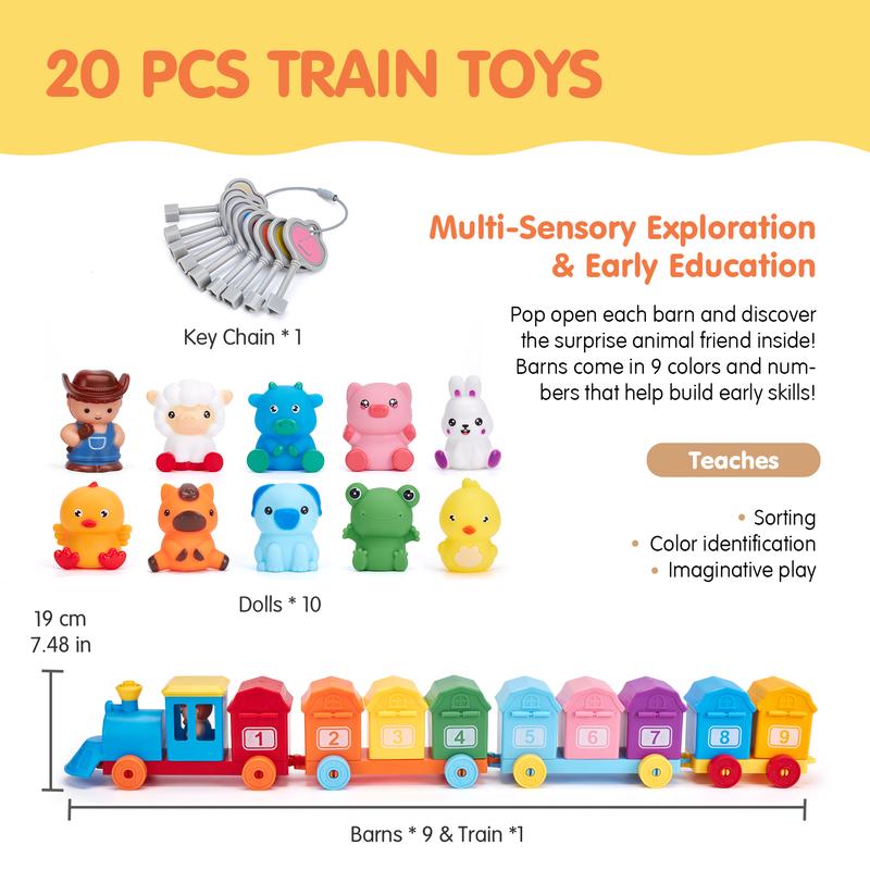 Counting Matching & Sorting Train Montessori Toddler Toy