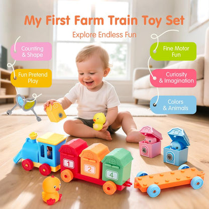 Counting Matching & Sorting Train Montessori Toddler Toy
