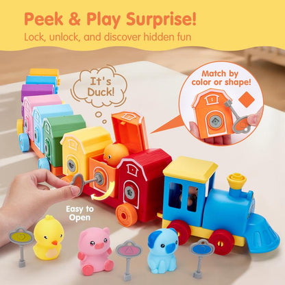 Counting Matching & Sorting Train Montessori Toddler Toy